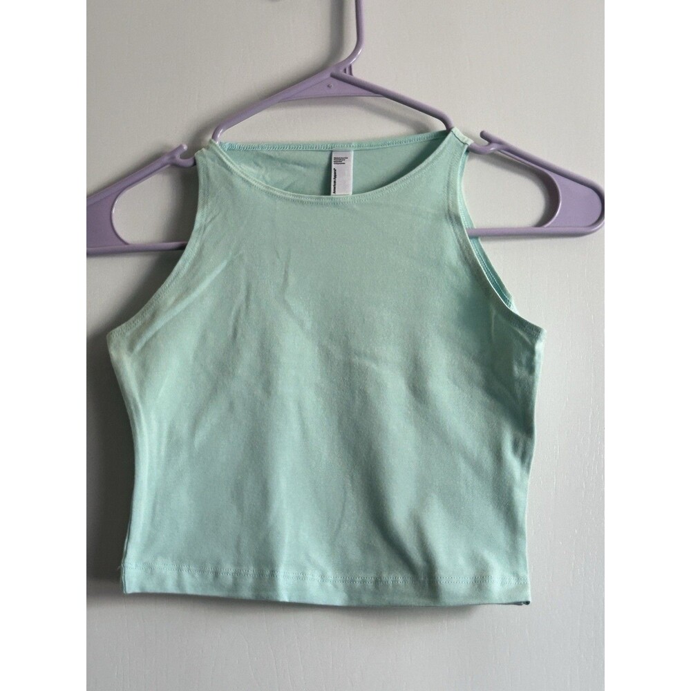 American Apparel Mint Green Crop Tank Top NWOT Women’s Small Made in USA